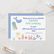 Cute Underwater World First Birday