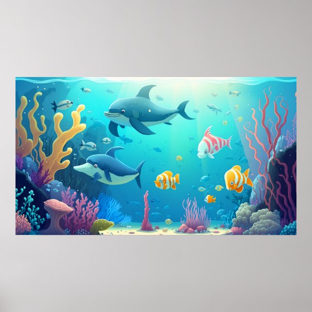 Cute Underwater World Poster (Framsidan)
