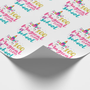 Cute Unicorn 100 Magic Days of School Presentpapper