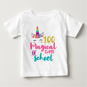 Cute Unicorn 100 Magic Days of School T Shirt