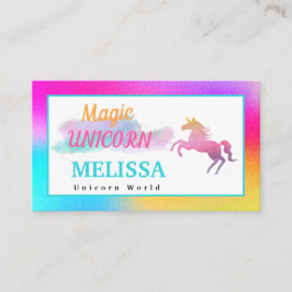 Cute Unicorn-affärskort Visitkort