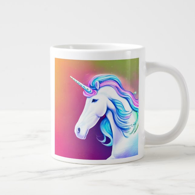 Cute Unicorn AI Coffee Mugg Jumbo Mugg (Höger)