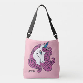 Cute Unicorn-anpassningsbar-monogrampåsar Axelväska