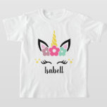 Cute Unicorn Ansikte Birthday Gift for Girl Kid To T Shirt<br><div class="desc">Cute Unicorn Ansikte Birthday Gift for Girl Kid Tonåringars T-Shirt</div>