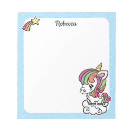 Cute Unicorn-anteckningsblock Anteckningsblock