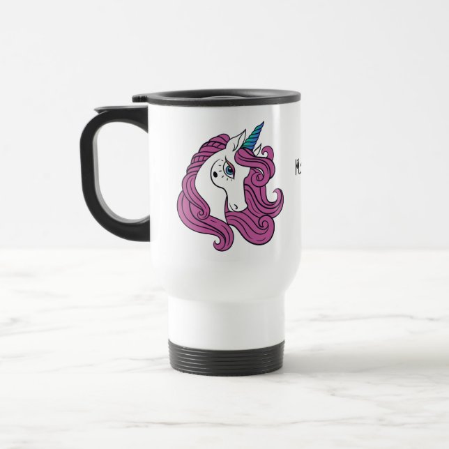 Cute Unicorn-användarnamn mugg (Vänster)
