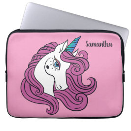 Cute Unicorn-användarnamn och färg laptop sleeve