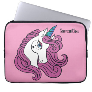 Cute Unicorn-användarnamn och färg laptop sleeve