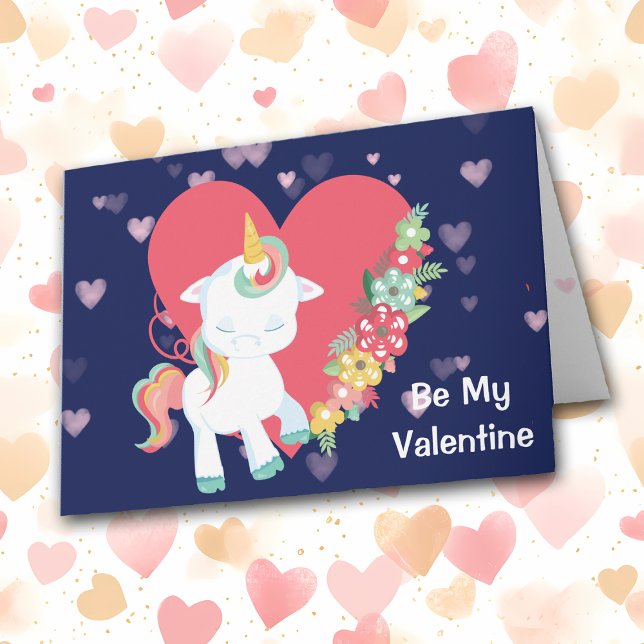 Cute Unicorn är mitt Valentinkort Helgkort (Skapare uppladdad)