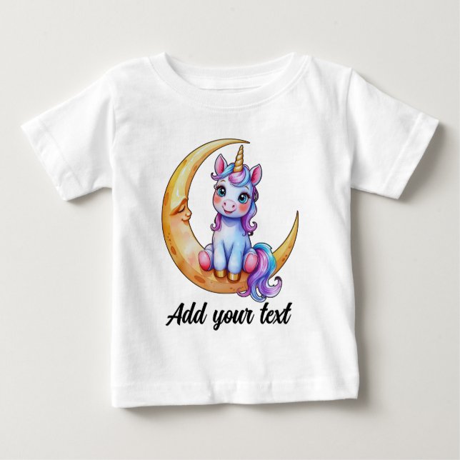 Cute Unicorn Baby Tee (Framsida)