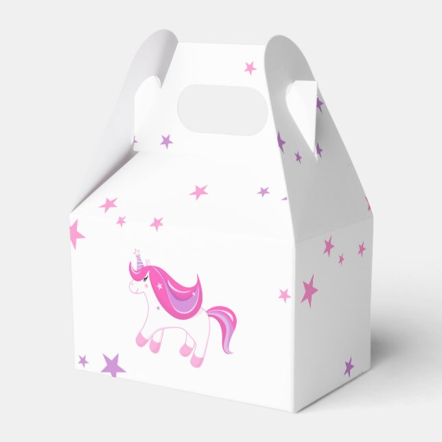 Cute Unicorn Birthday Girl Favoritbox 🦄 Presentaskar (Framsidan Sidan)