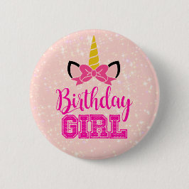 Cute Unicorn BIRTHDAY GIRL Knapp