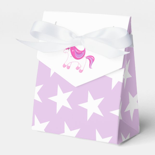 Cute Unicorn Birthday Girl Lila Favbox 🦄 Presentaskar (Framsidan Sidan)