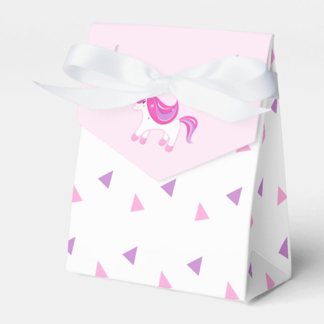 Cute Unicorn Birthday Girl Rosa Favbox 🦄 Presentaskar (Framsidan Sidan)