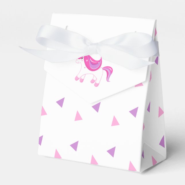 Cute Unicorn Birthday Girl Rosa Favbox 🦄 Presentaskar (Framsidan Sidan)