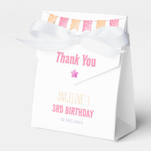 Cute Unicorn Bunting Flagga Girl Birthday Presentaskar