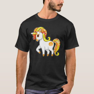 Cute Unicorn Candy corn Halloween Kids Candy corn T Shirt