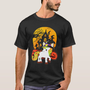 Cute Unicorn Candy Pumpkin Witch Hat Halloween Cos T Shirt
