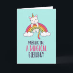 Cute Unicorn Cat Magic Rainbow Funny Birthday Kort<br><div class="desc">Lustigt och sött födelsedagskort för dem som slår kärlek och humor. Perfekt för att önska dina vänner och din familj grattis på födelsedagen. Besök vår butik om du vill ha mer födelsedagskort. Du hittar något coola,  humoristiskt och ibland sarkastiskt födelsedagskort för din speciella.</div>
