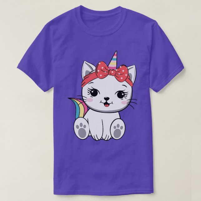 Cute unicorn cat t shirt (Design framsida)
