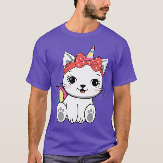Cute unicorn cat t shirt