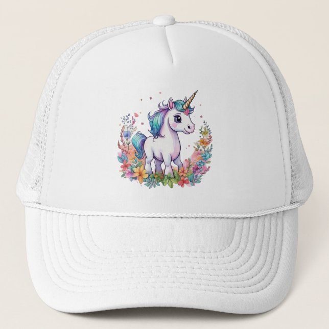 Cute Unicorn-Coolan Unicorn-positiv Keps (Framsida)