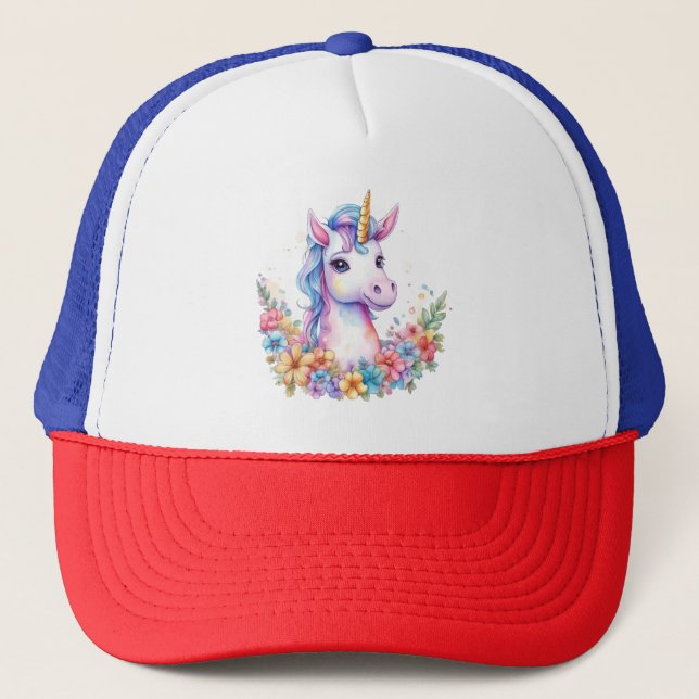 Cute Unicorn-Coolan Unicorn-positiv Keps (Framsida)