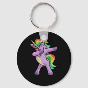 Cute Unicorn Dabber Dance Nyckelring