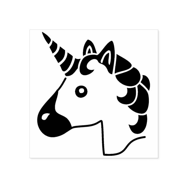 Cute Unicorn emoji frimärke Frimärke Stämpel (Tryck)