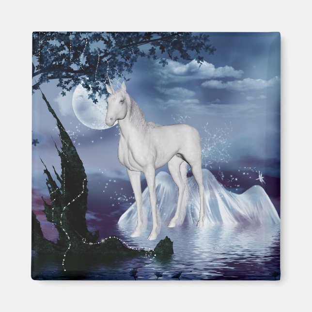 Cute Unicorn Fantasy 1 Magnet (Framsidan)