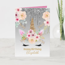 Cute Unicorn Fantasy Söt Girly Silver Rosa Namn
