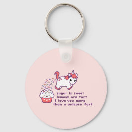 Cute Unicorn Fart Nyckelring