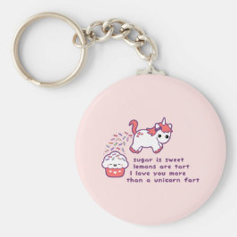 Cute Unicorn Fart Nyckelring