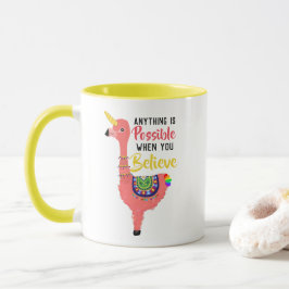 Cute Unicorn Flamingo Llama Inspirational Quote Mugg