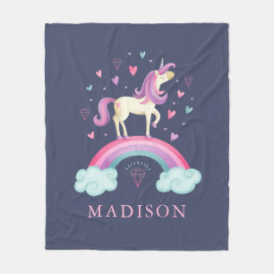 Cute Unicorn Fleecefilt