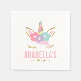 Cute Unicorn Flick kalas Pappersservett