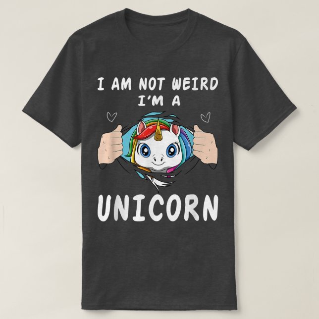 Cute Unicorn Funny som säger Söt Rainbow Färg Fa T Shirt (Design framsida)