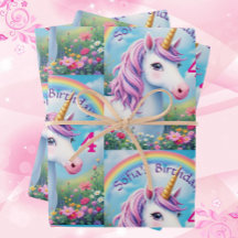 Cute Unicorn Girl Rainbow Cute Birthday