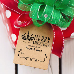 Cute Unicorn God jul Stämpel