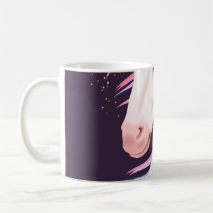 Cute Unicorn, golden horn illustration. Kaffemugg