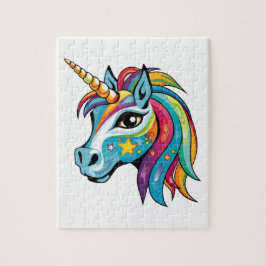 Cute Unicorn-grafik teckning Pussel