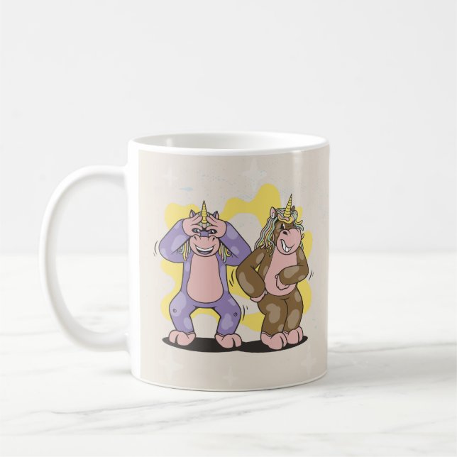 CUTE UNICORN GRIDDY DANCE KAFFEMUGG (Vänster)