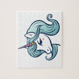 Cute unicorn head pussel
