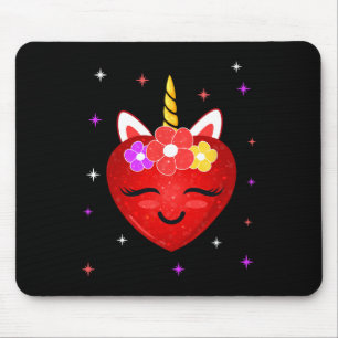 Cute Unicorn Heart Valentines day Girls Kids Musmatta