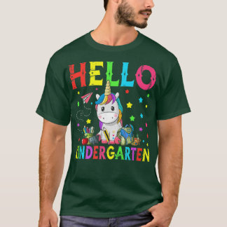 Cute Unicorn Hej Kindergarten Back to school T Shirt