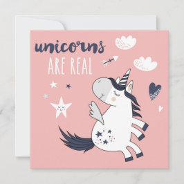 Cute Unicorn-Helgdag kort