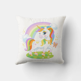 Cute Unicorn illustration #1 Kudde