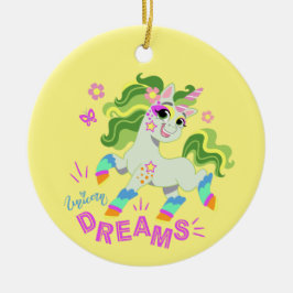 Cute Unicorn illustration #2 Julgransprydnad Keramik