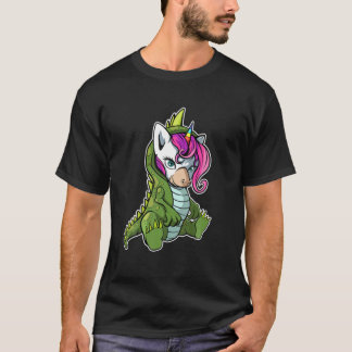 Cute Unicorn in Dinosaur Costume T Shirt