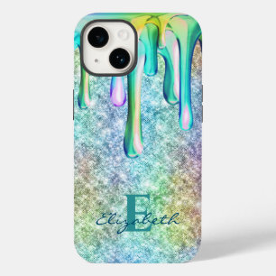 Cute Unicorn Iridescent glitter droppar Faux Glitt